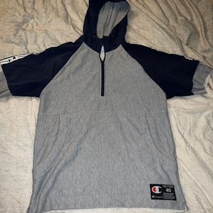 Men’s champion short sleeve hoodie size medium